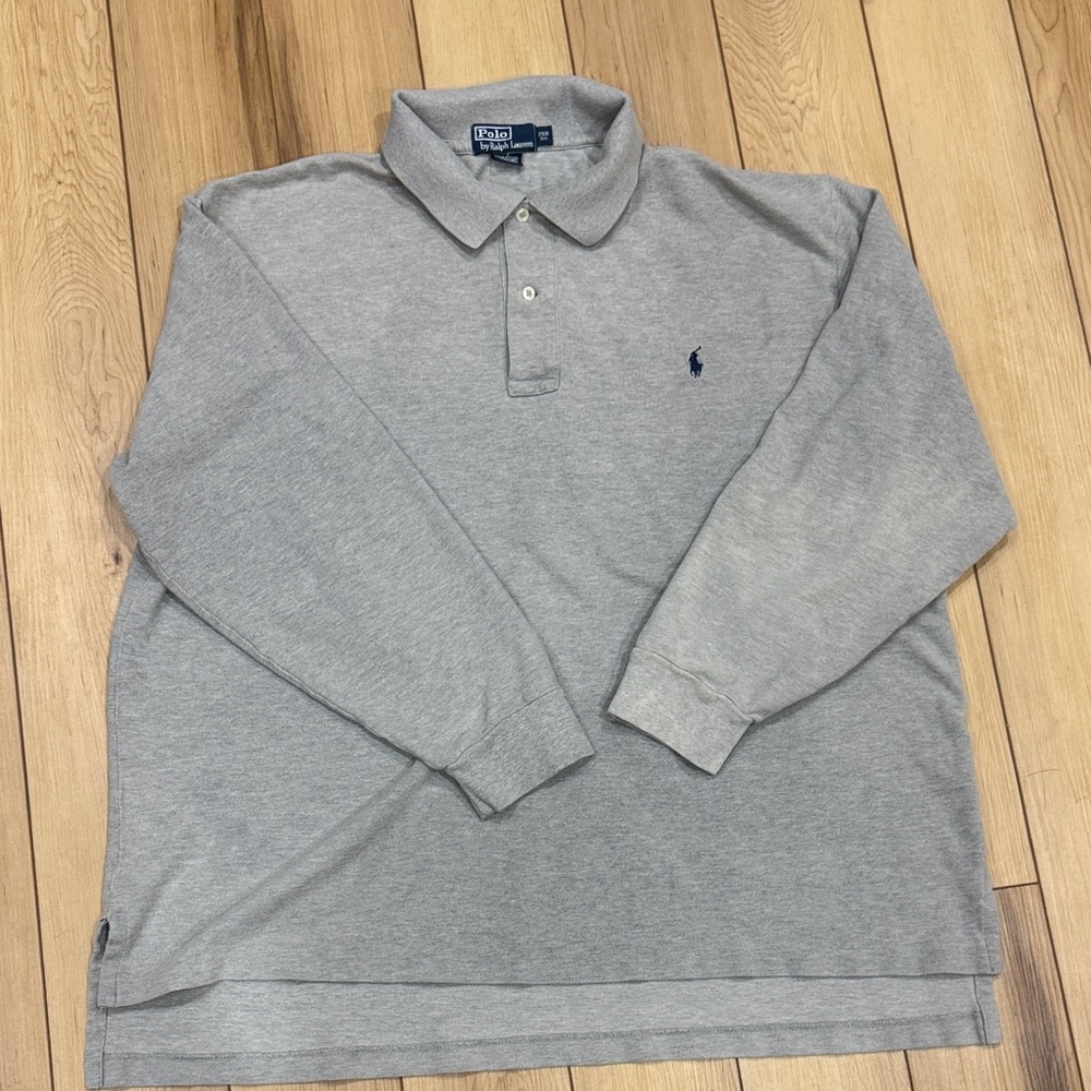 Polo by Ralph Lauren Light Gray Men's Polo Rugby Shirt